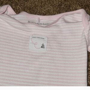 Burt's Bees Baby Soft Pink Striped Bodysuit